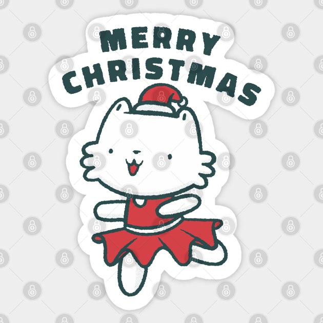 MERRY CHRISTMAS KITTEN Sticker by Bombastik